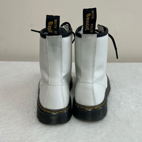 Dr. Martens White Zavala Combat Boots Lace Up 6 Women - Picture 5 of 11